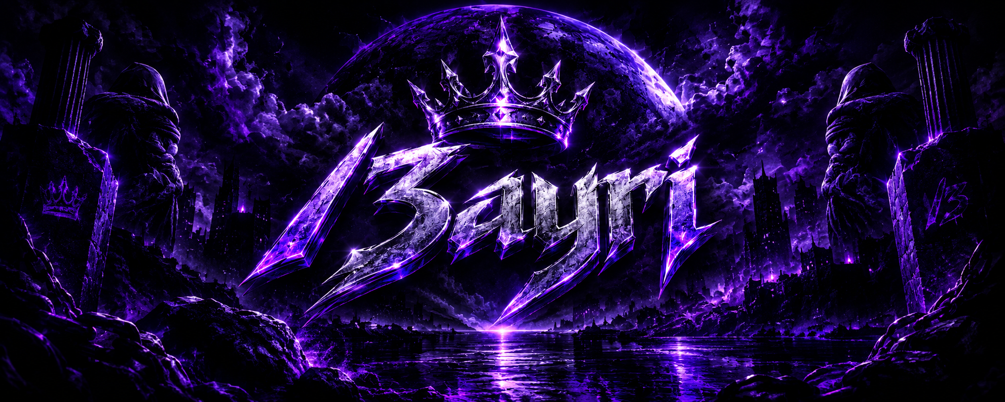 3ayri, a crown over a moonlit purple city